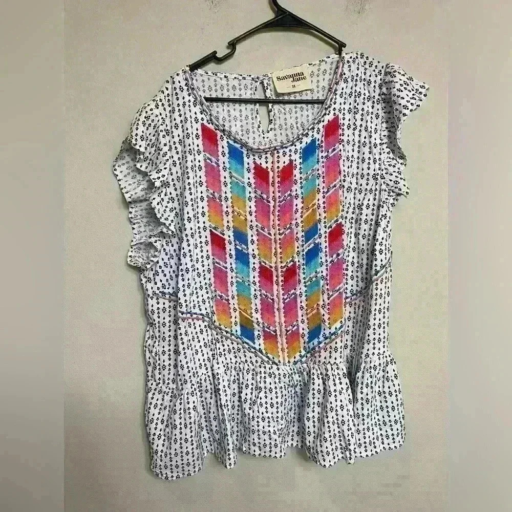 Savanna Jane Embroidered Top size 3x